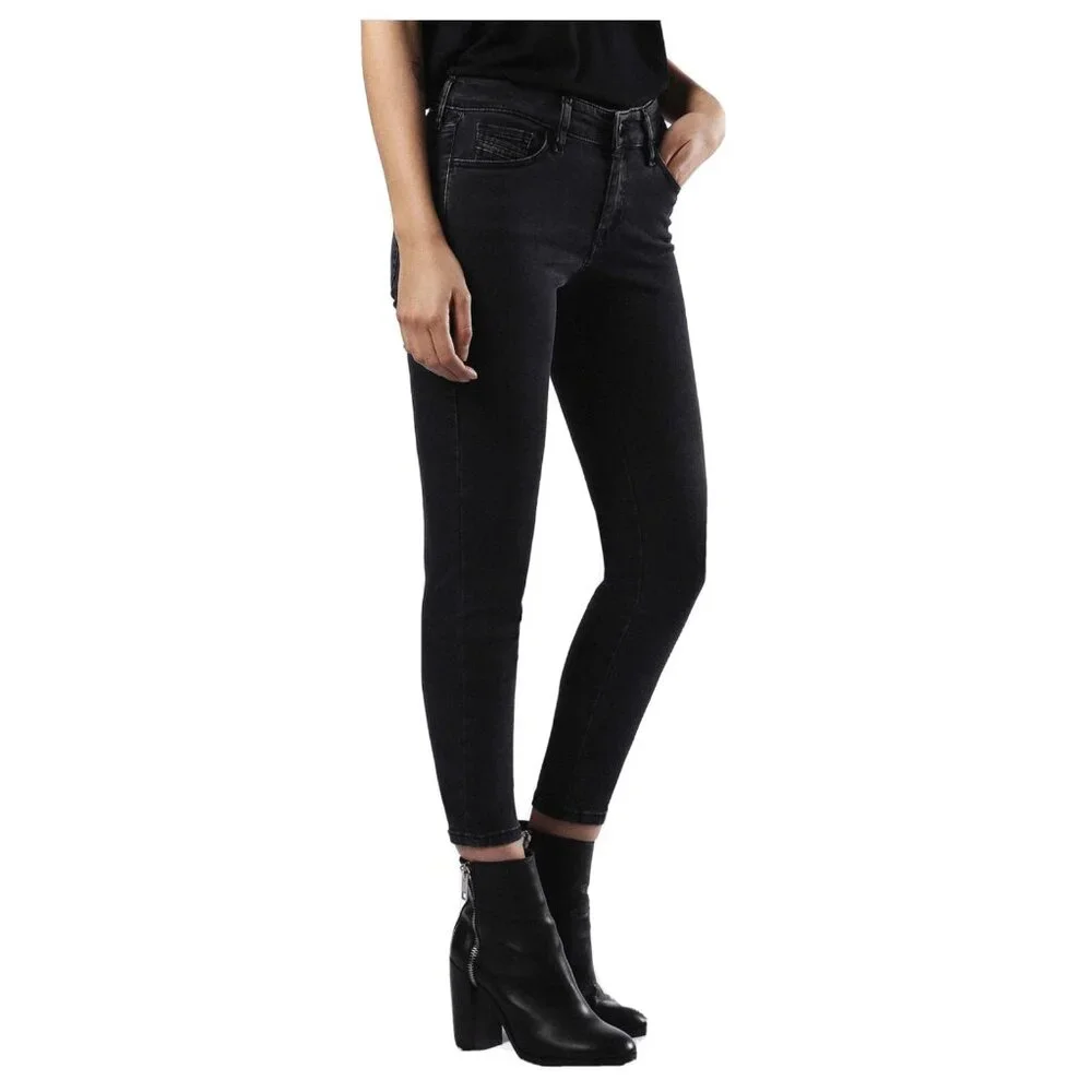 $178 Diesel Women’s Slandy Super Slim Skinny Jeans 0680I Black Recovery Size W23